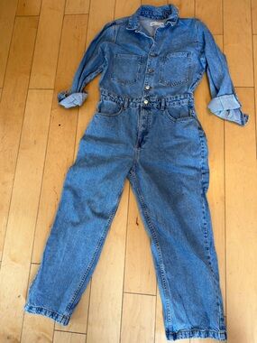 Zara Blue Denim Women’s Overalls Jumpsuit